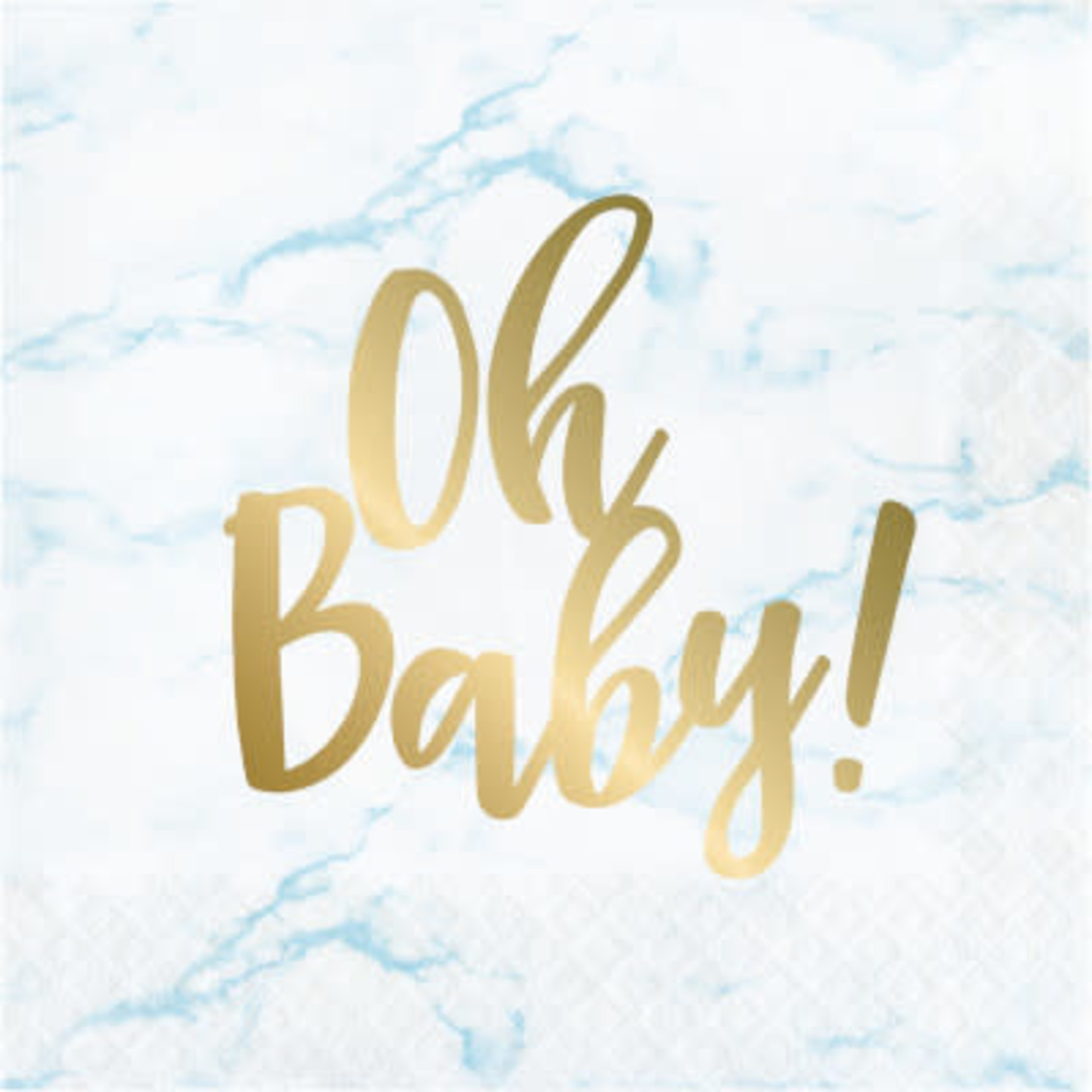 Creative Converting Blue Marble 'Oh Baby' Lun. Napkins - 16ct.