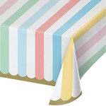 creative converting Pastel Celebrations Tablecover - 54" x 102"