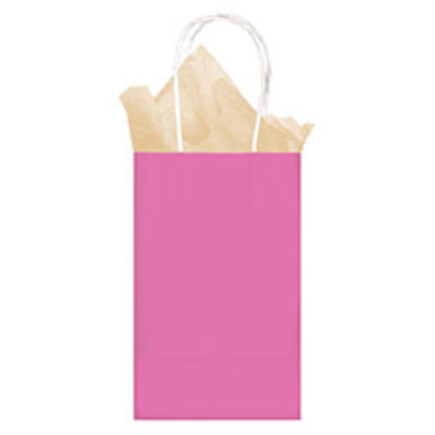 Amscan Bright Pink Small Kraft Gift Bag - 1ct. (8.5" x 5")