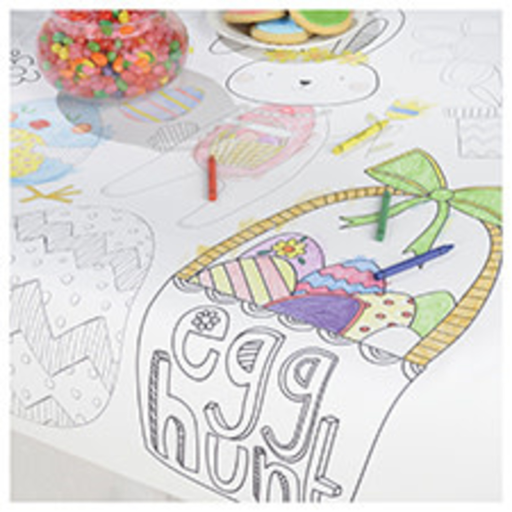 Amscan Kids Coloring Easter Tablecover - 36" x 48"