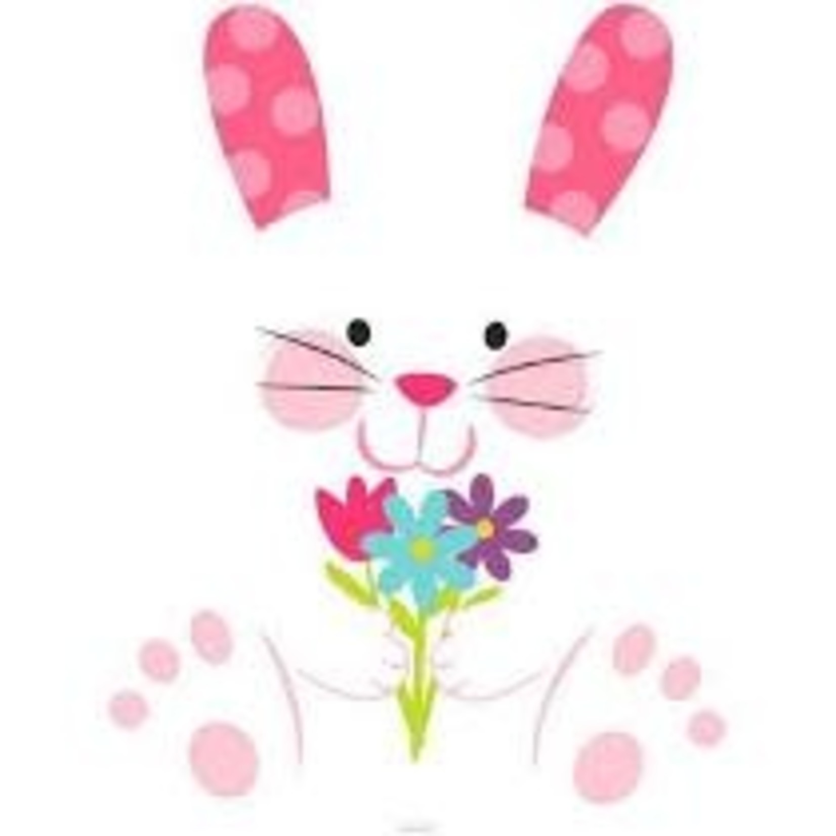 Amscan Easter Bunny w/ Flowers Cutout - 1ct.