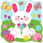 Amscan Easter Bunny w/ Flowers Cutout - 1ct.