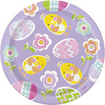 unique 7" Lilac Easter Plates - 8ct.