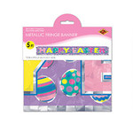 Beistle Metallic Happy Easter Fringe Banner - 5ft.