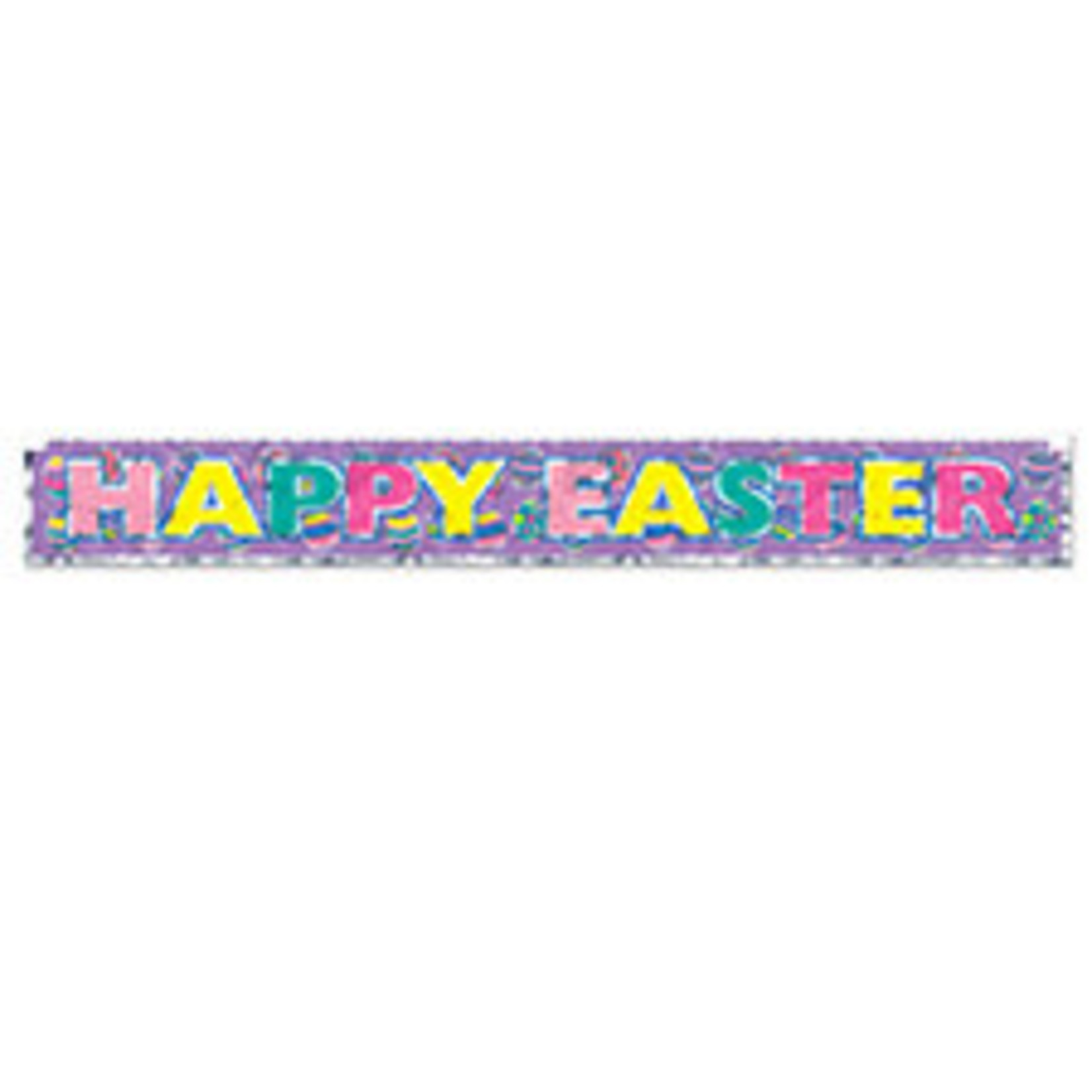 Beistle Metallic Happy Easter Fringe Banner - 5ft.