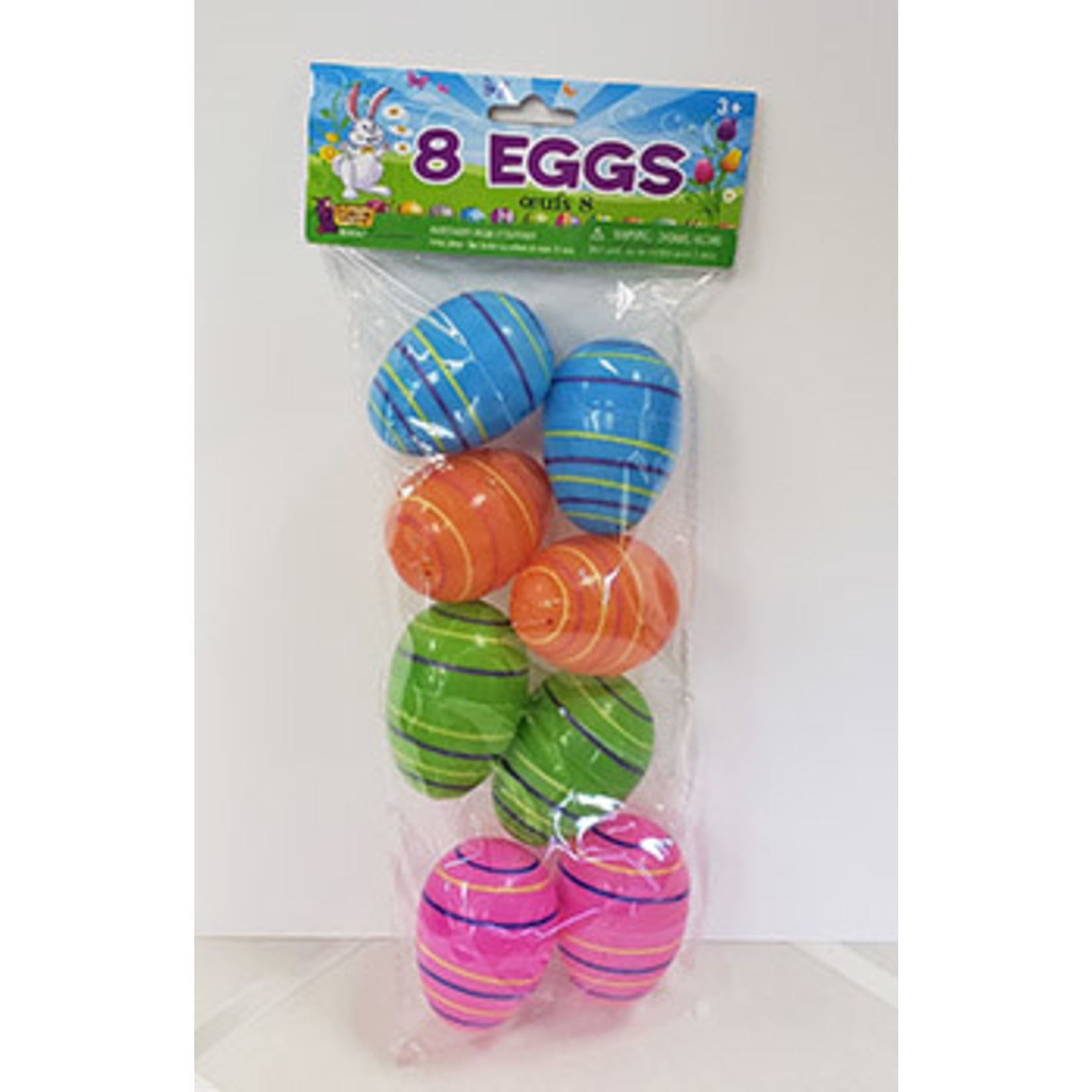 forum Easter 2" Striped Eggs - 8ct.