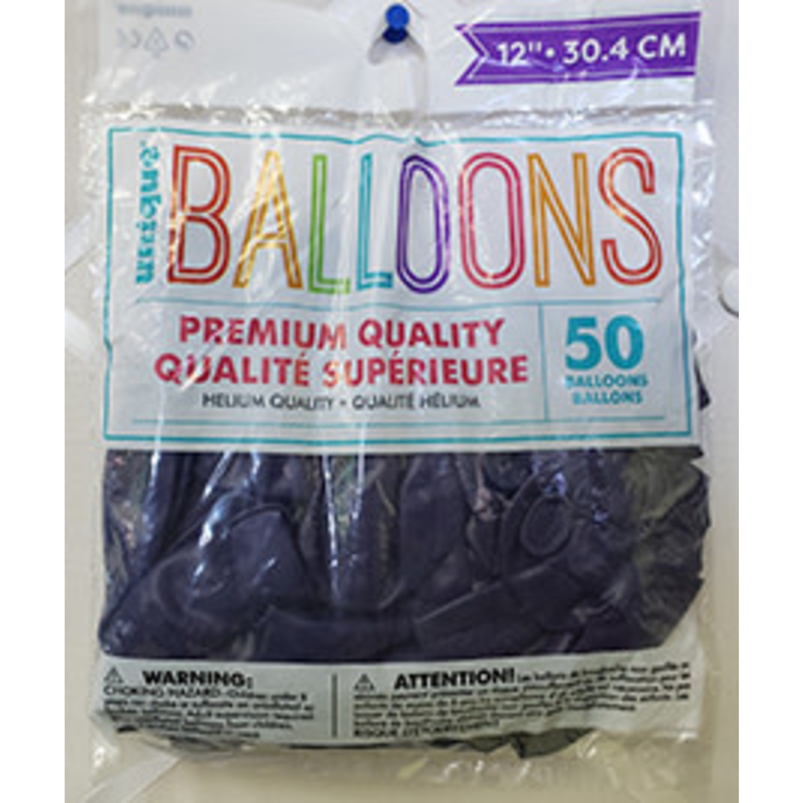 unique 12" Navy Blue Premium Balloons- 50ct.