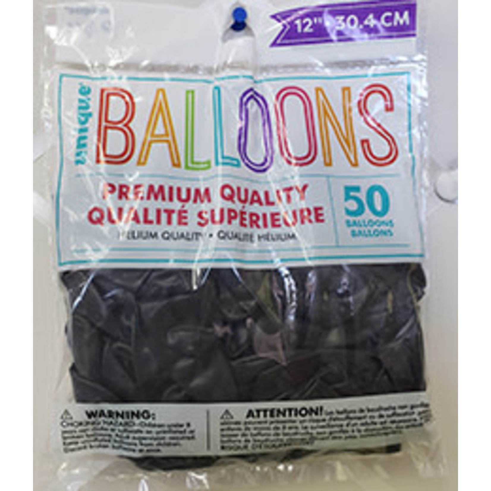 unique 12" Midnight Purple Premium Balloons - 50ct.