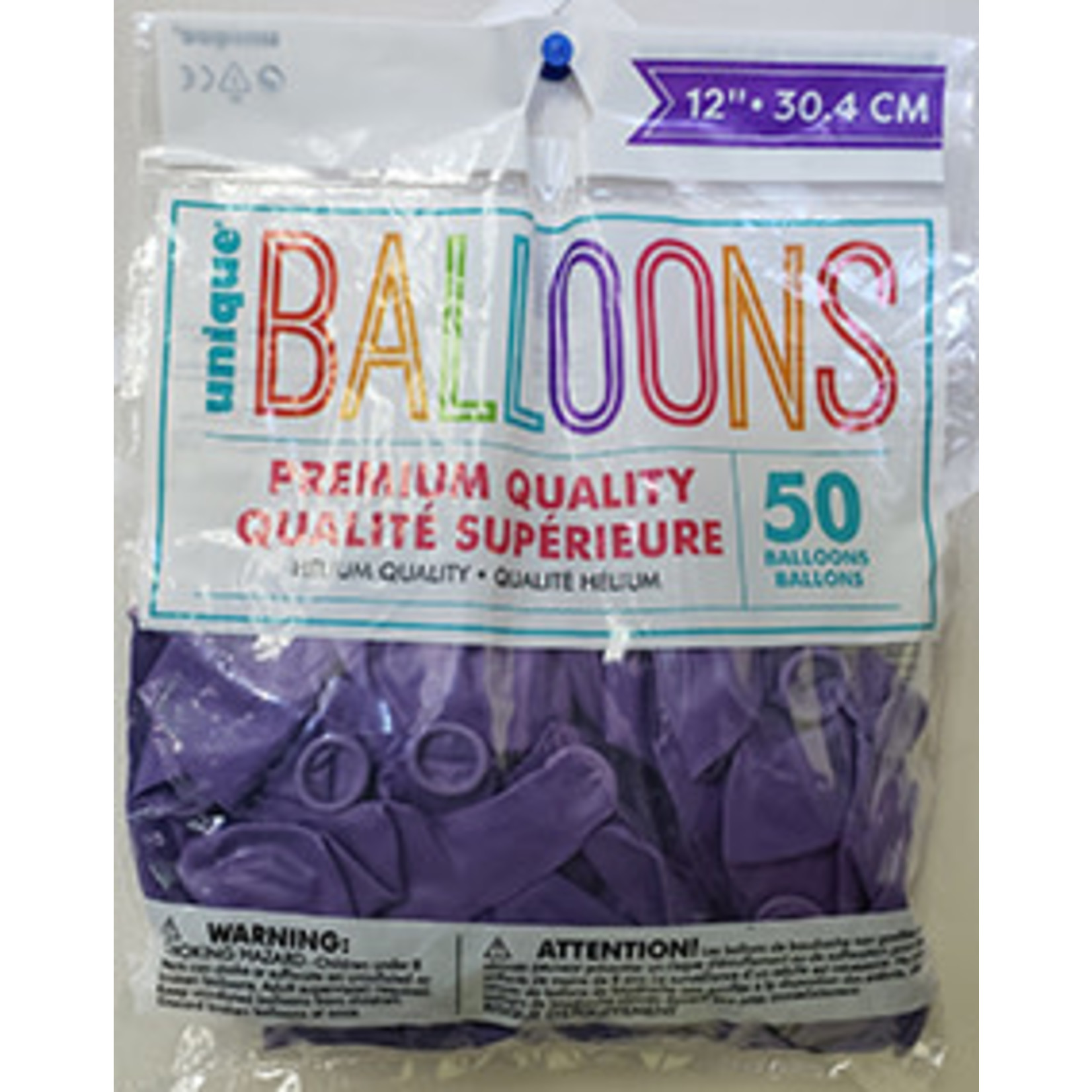 unique 12" Lilac Lavender Prem. Balloons - 50ct.