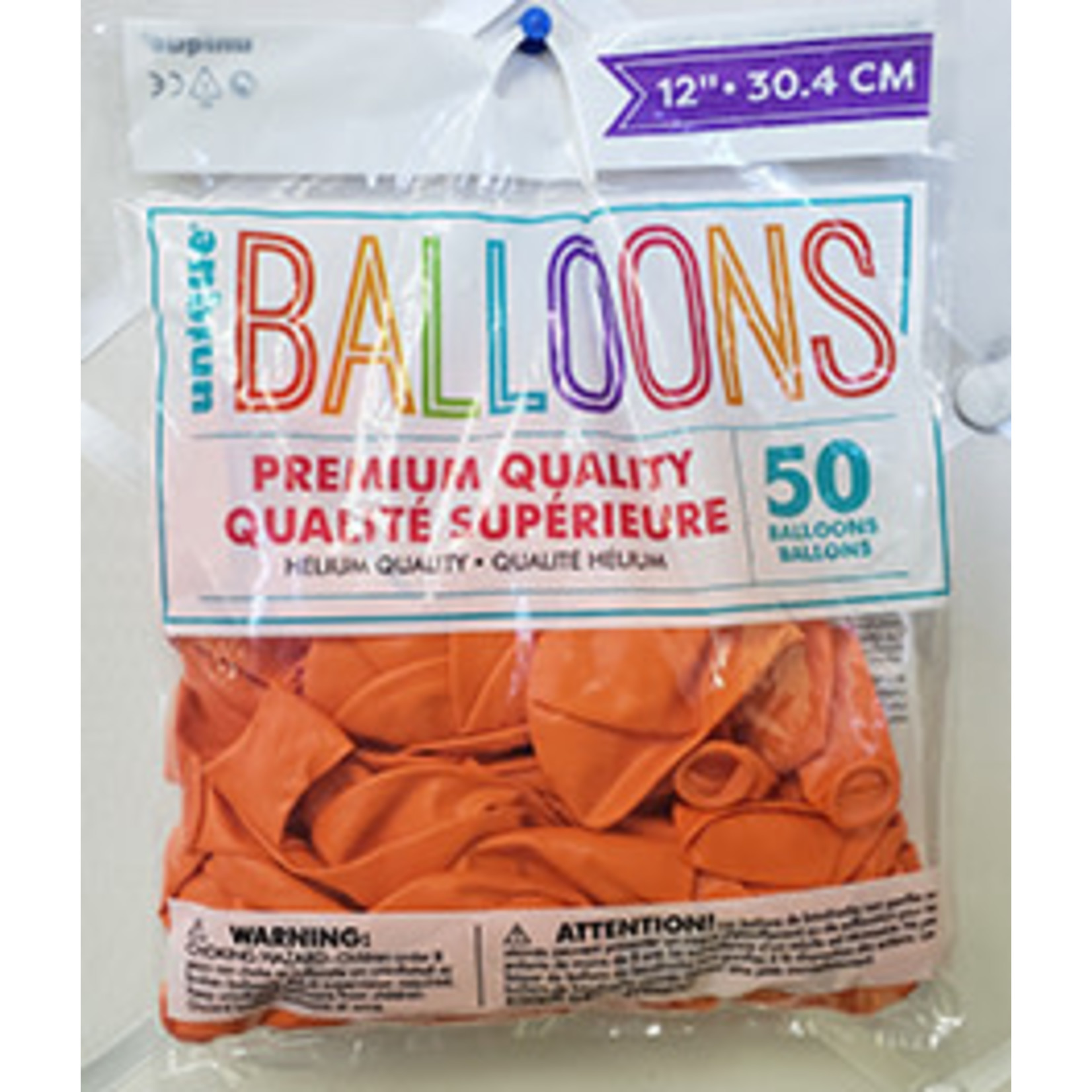 unique 12" Citrus Orange Prem. Balloons - 50ct.