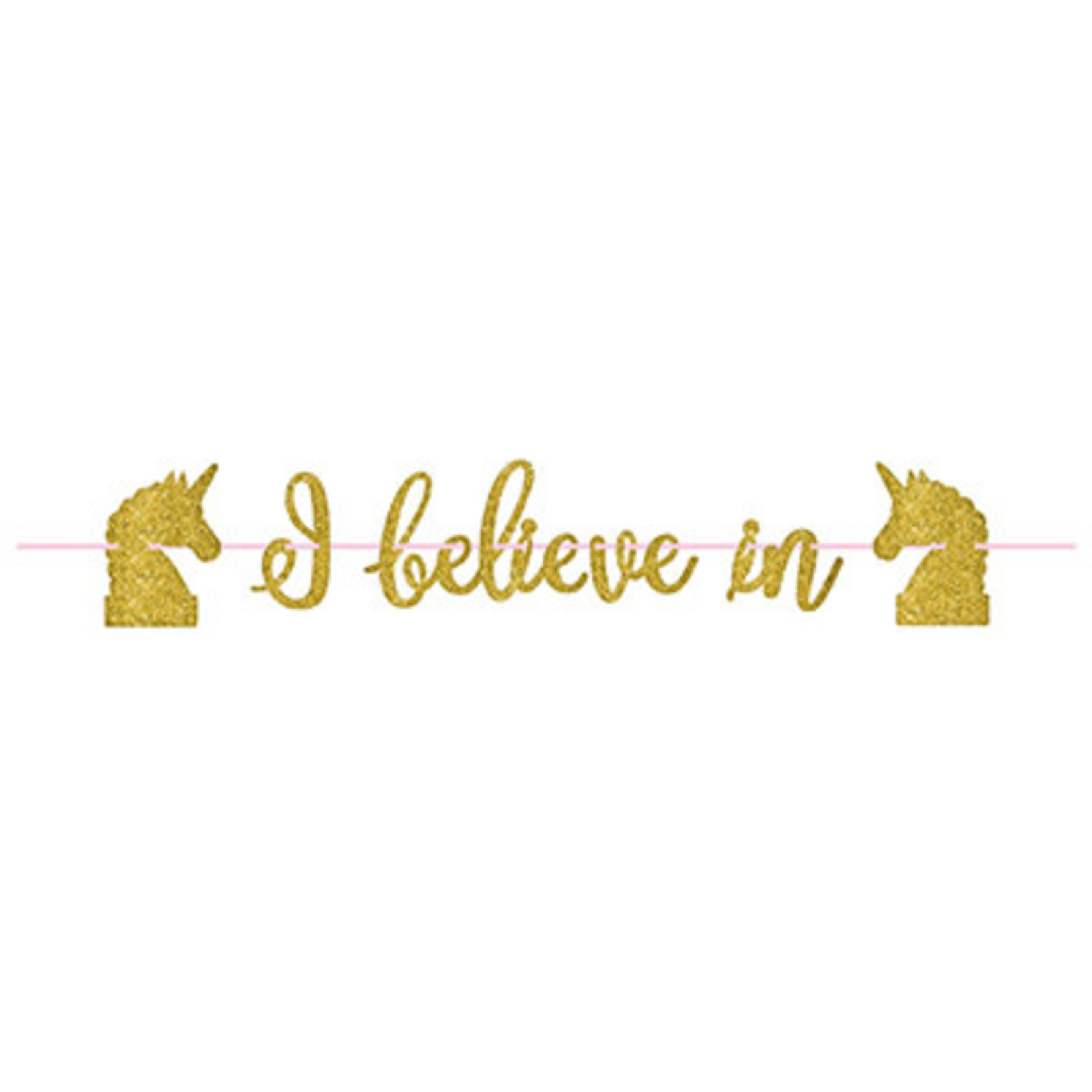 Amscan Magical Unicorn Glitter Banner - 12ft.