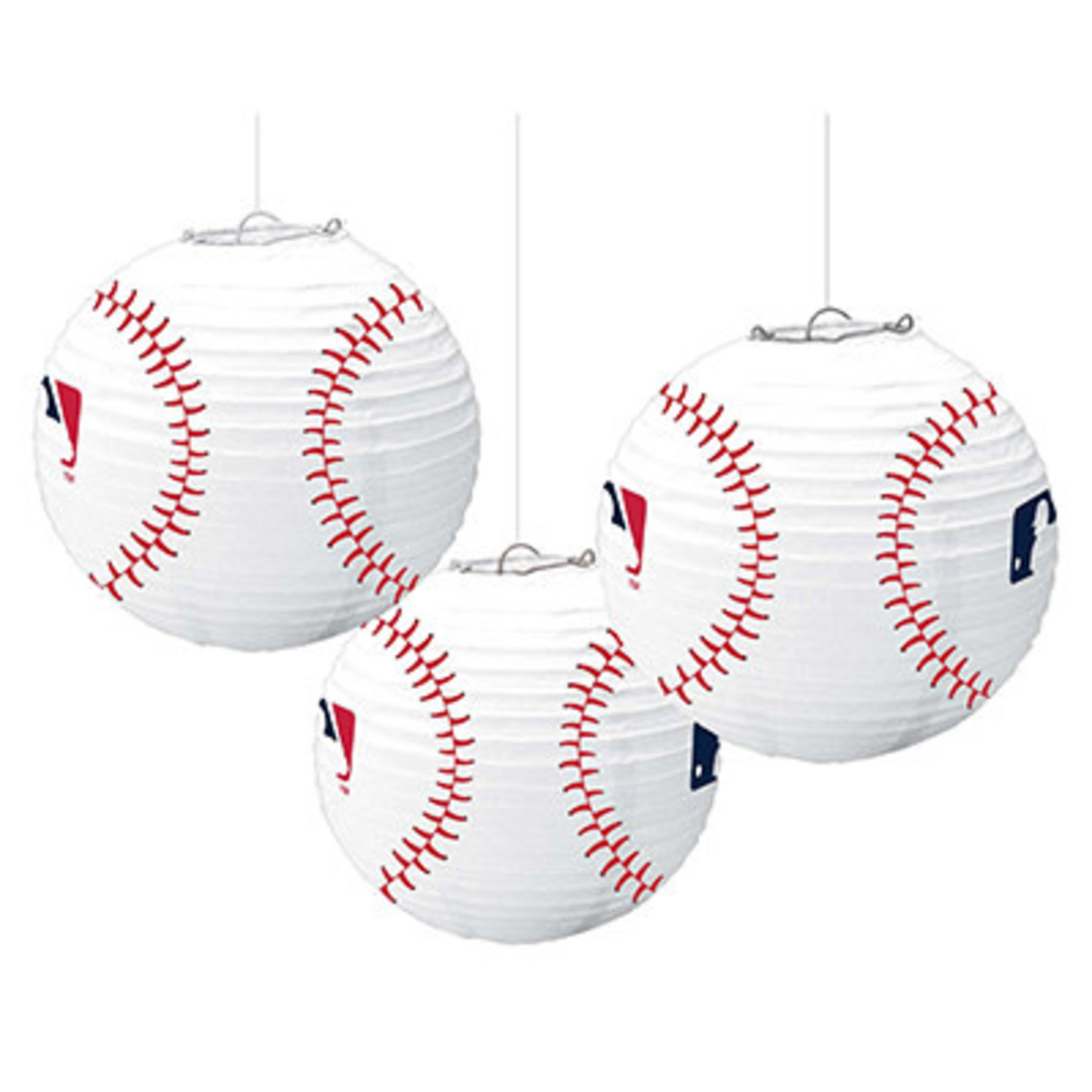Amscan MLB Baseball Lanterns - 3ct.