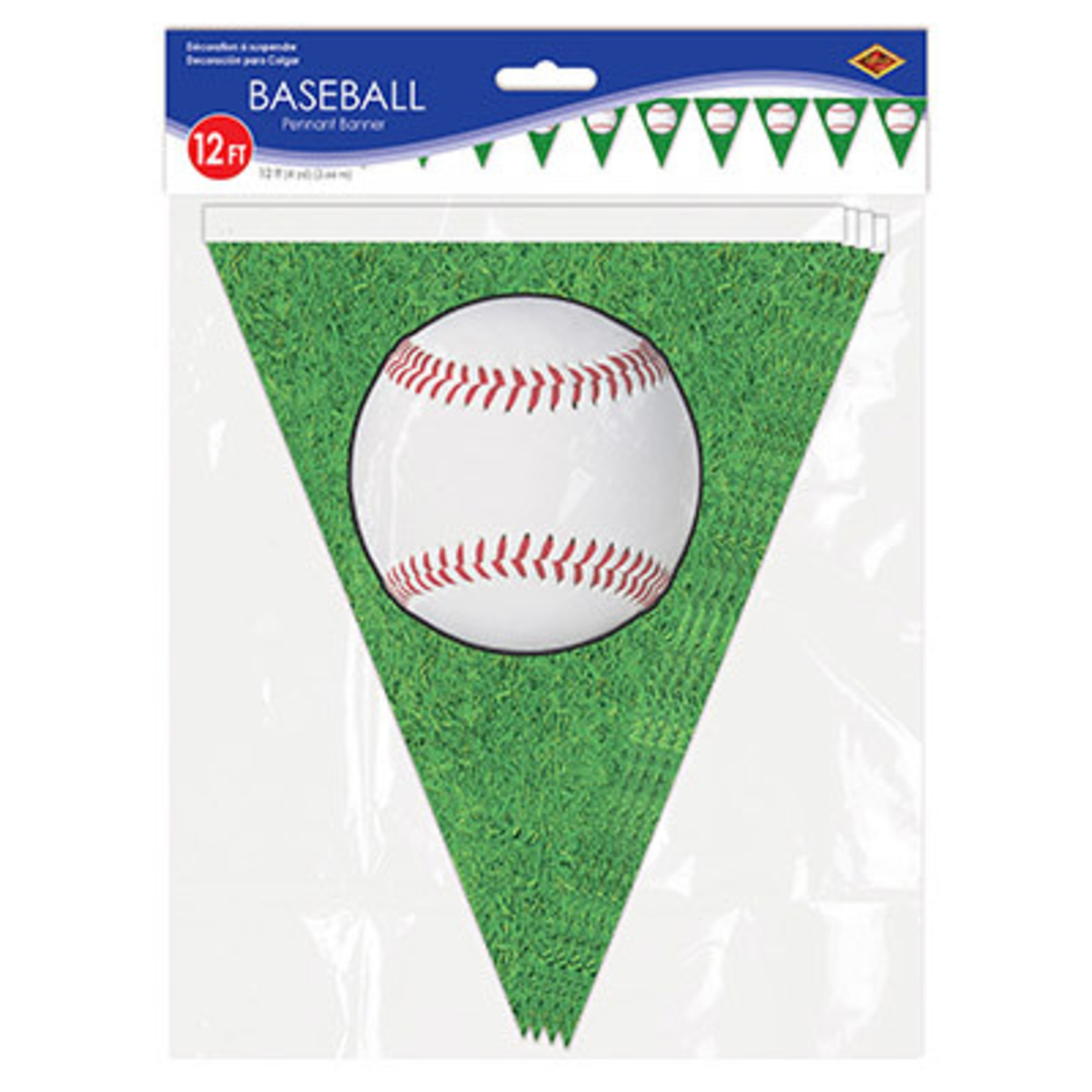 Beistle Baseball Pennant Banner - 12ft.