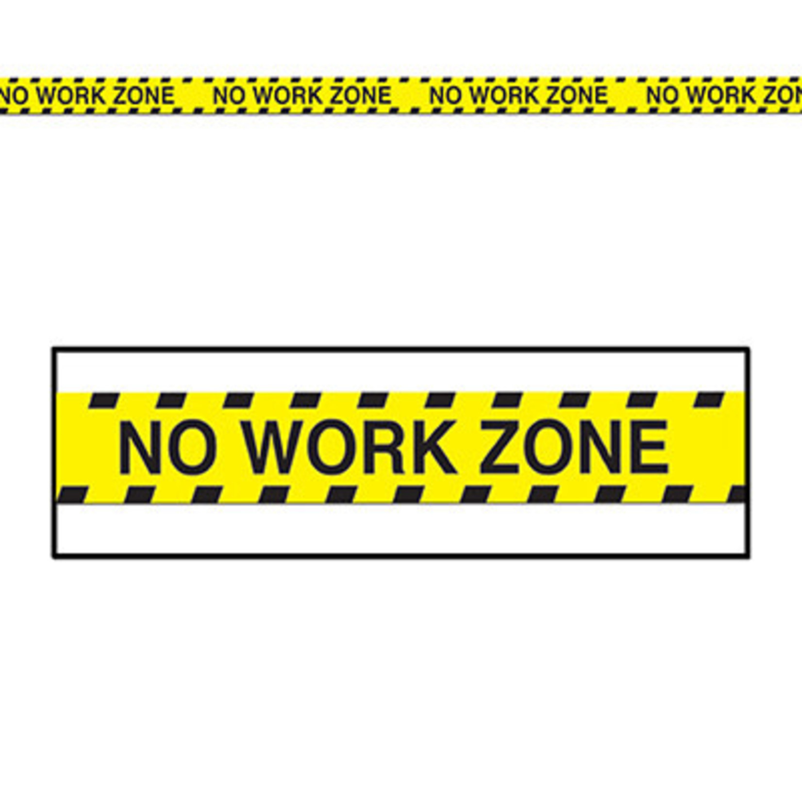 Beistle No Work Zone Party Tape - 20'
