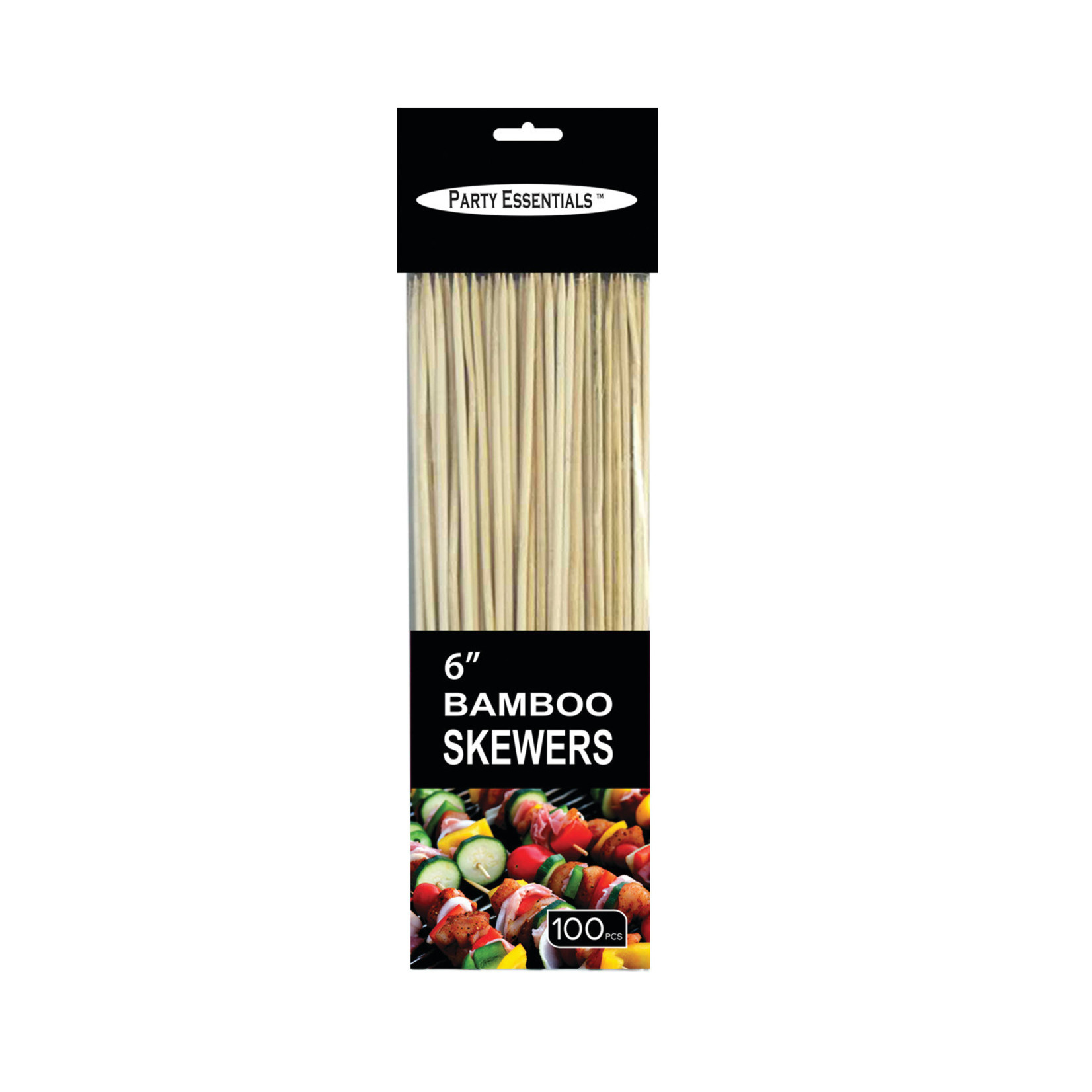 Party Essentials 6" Bamboo Skewers - 100ct.