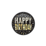 Beistle Happy Birthday Black Button - 1ct.