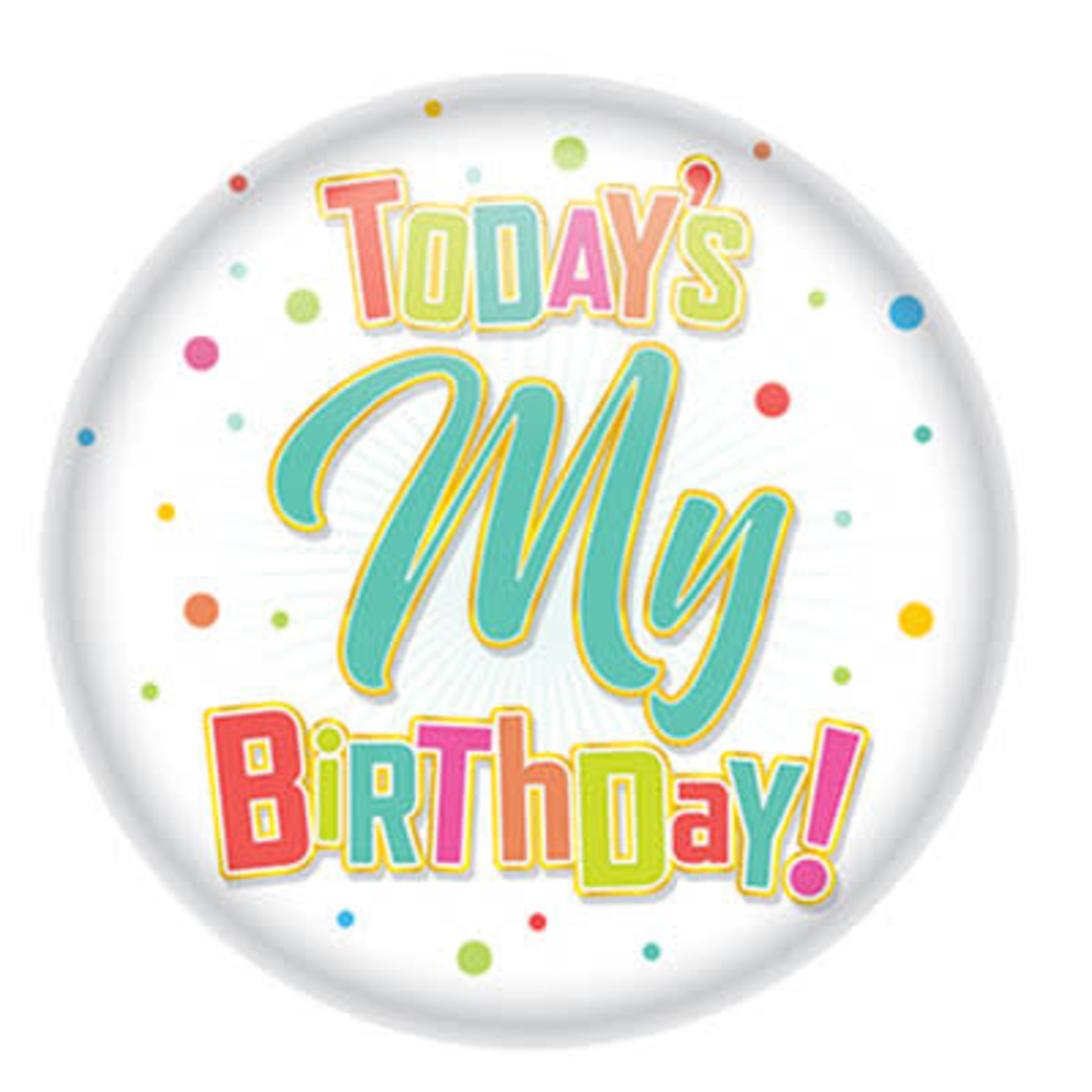 Beistle Today is My Birthday! Button - 1ct.