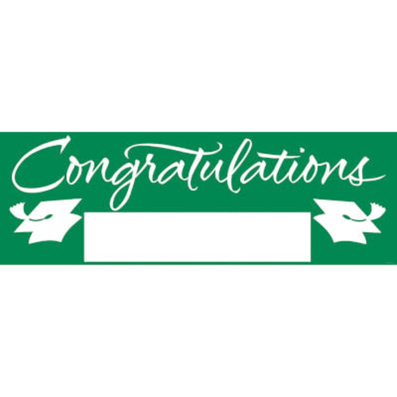 Creative Converting Personalized Emerald Green 'Congratulations Grad Banner - 5ft.