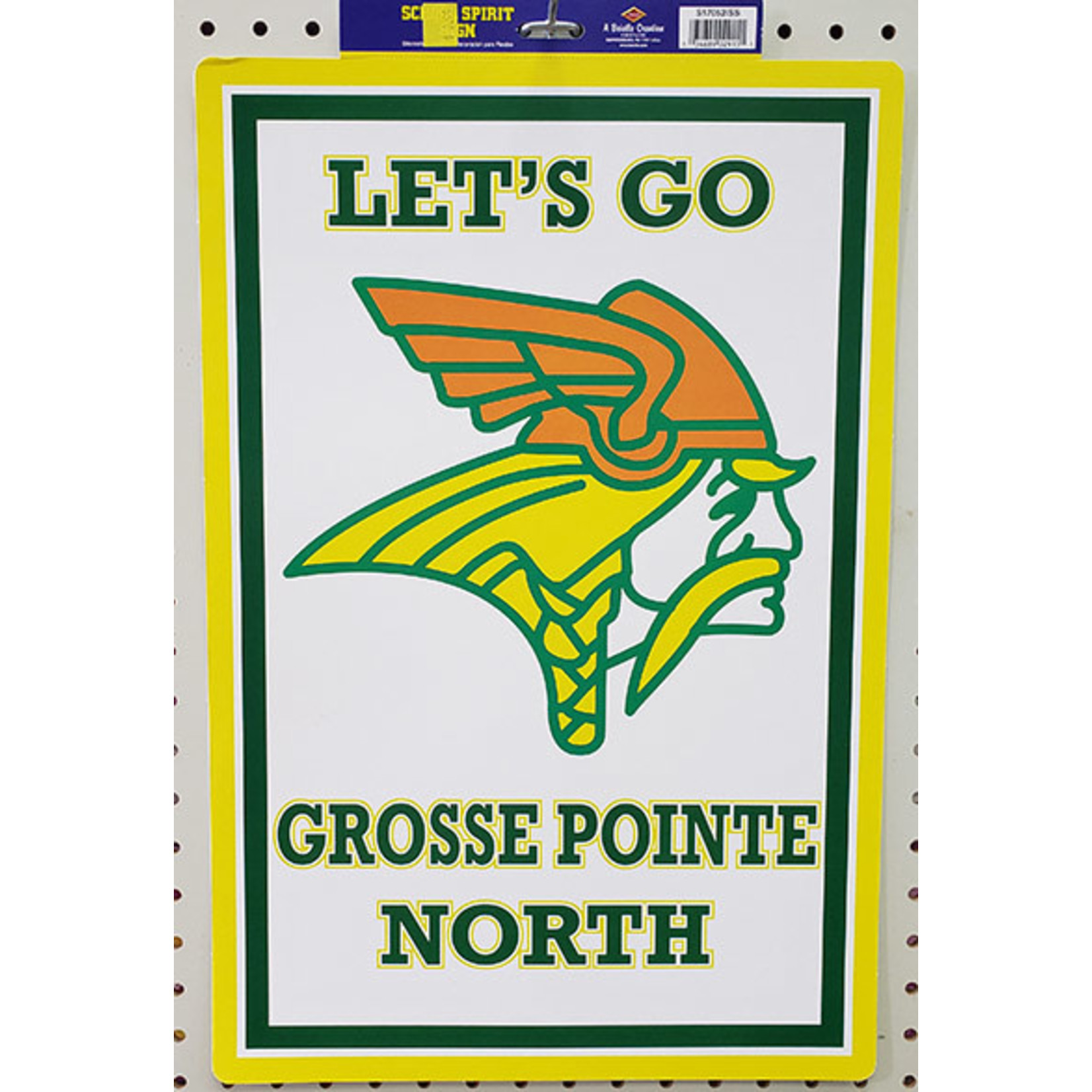 Beistle Grosse Pointe North School Spirit Sign - 1ct.