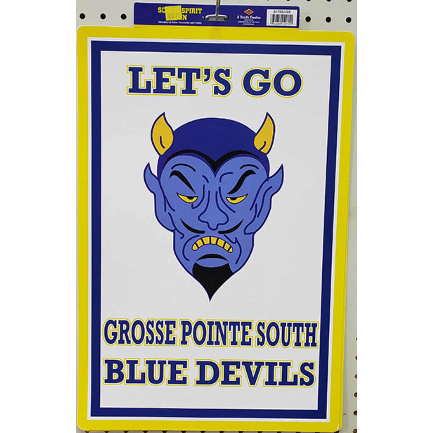 Beistle Grosse Pointe South School Spirit Sign - 1ct.