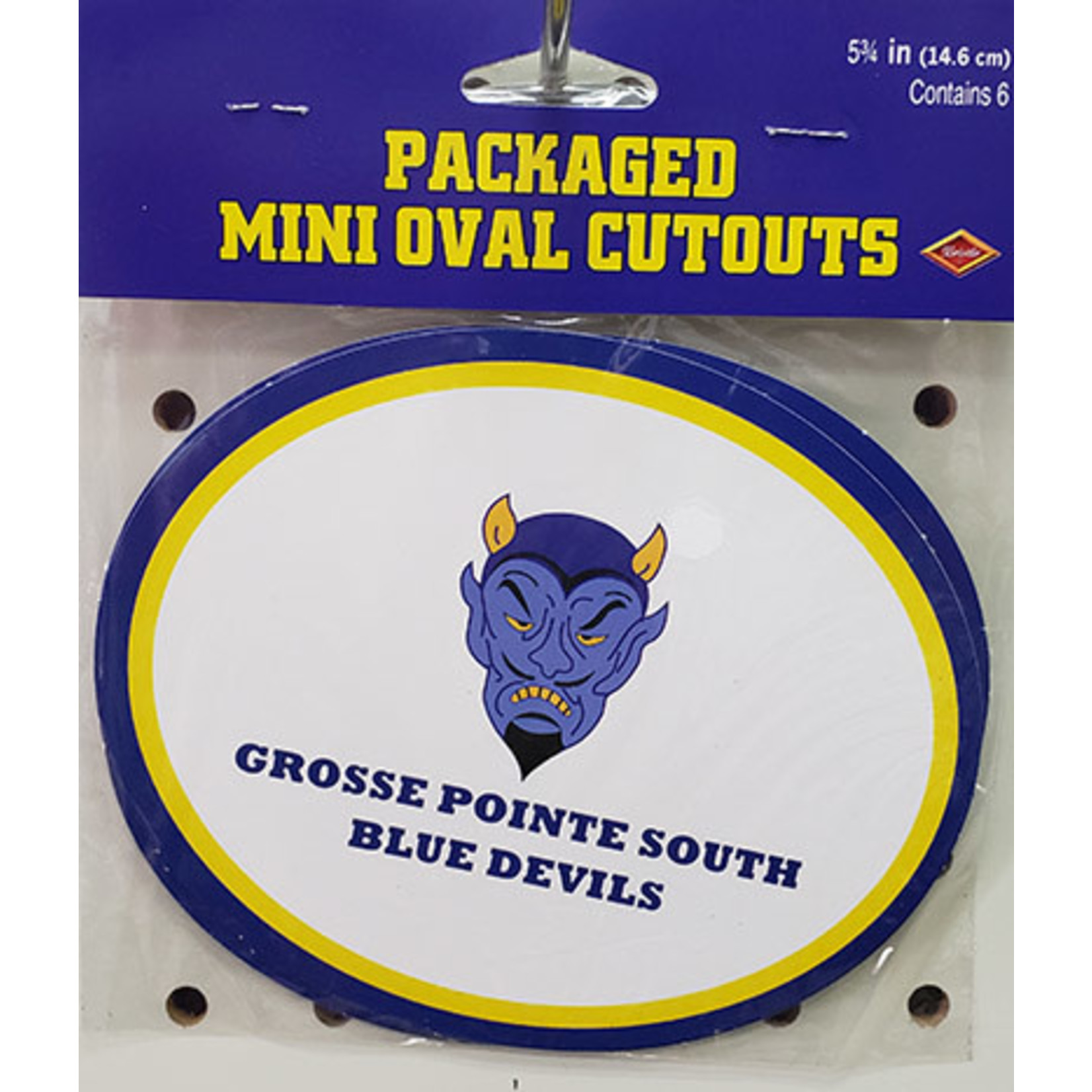 Beistle Grosse Pointe South Oval Cutouts - 6ct.