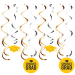 Creative Converting Yellow "Congrats Grad" Danglers - 8ct.