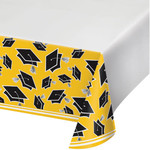 Creative Converting Yellow Graduation Table Cover - 54" x 102" - 1ct.