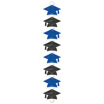Amscan Blue & Black Graduation Hat Garland w/ Rings - 9ft. - 1ct.