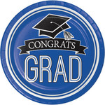 Creative Converting 7" Blue Graduation Plates - 18ct.