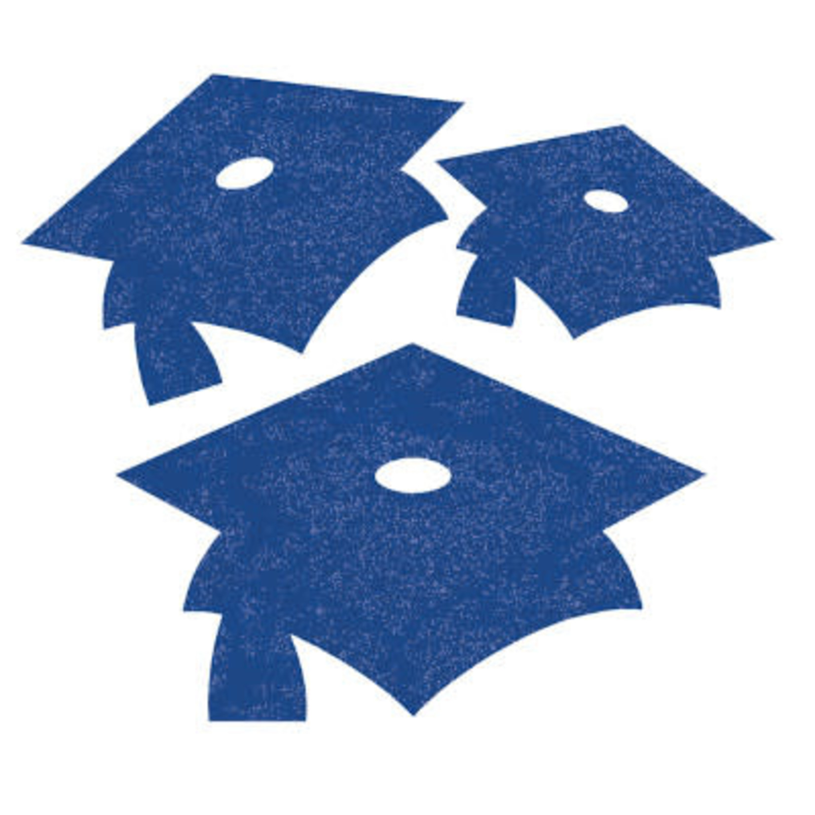 Creative Converting Blue Graduation Hat Glitter Cutouts - 3ct.