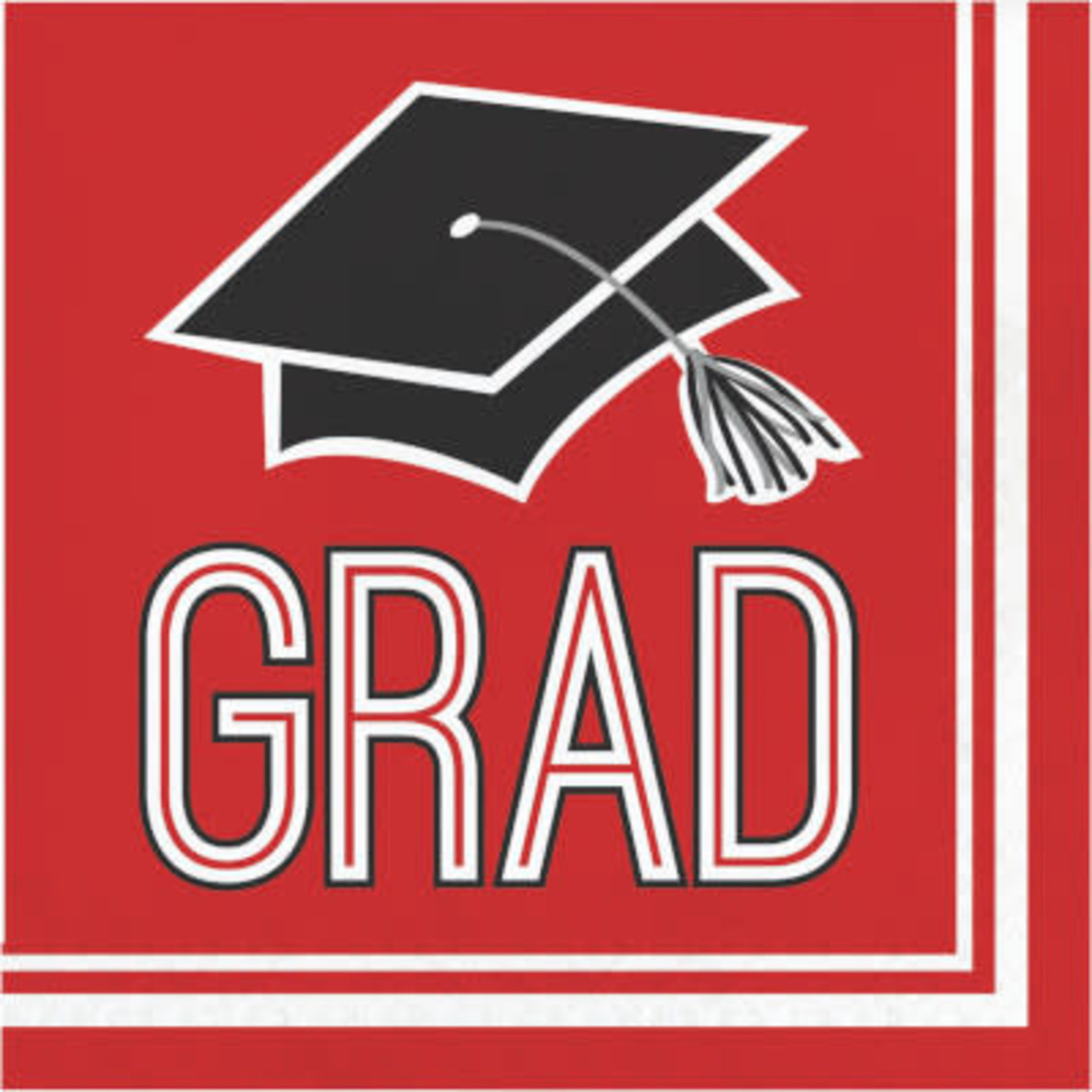 Creative Converting Red Graduation Lunch Napkins - 36ct.