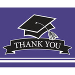 Creative Converting Purple Grad Thank Yous - 25ct.