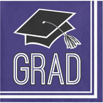 Creative Converting Purple Graduation Beverage Napkins - 36ct.