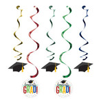 Creative Converting Colorful Grad Dizzy Danglers - 5ct.