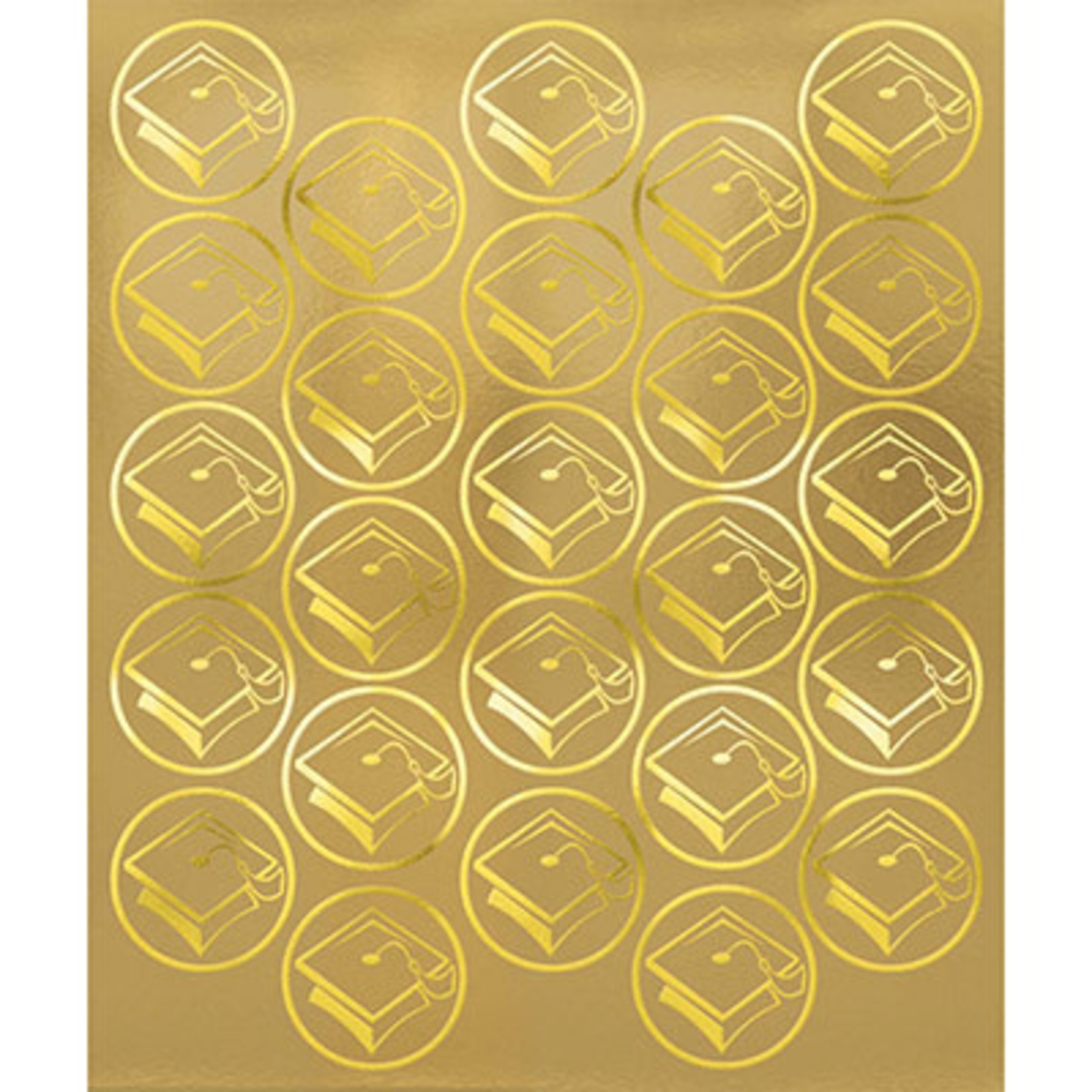 Amscan Gold Grad Envelope Seals - 50ct.