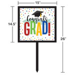 Creative Converting Colorful Grad Lawn Sign