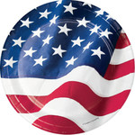 Creative Converting Patriotic Flag 7" Plates - 8ct.