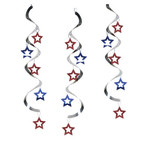 Creative Converting Patriotic Dizzy Danglers - 5ct.