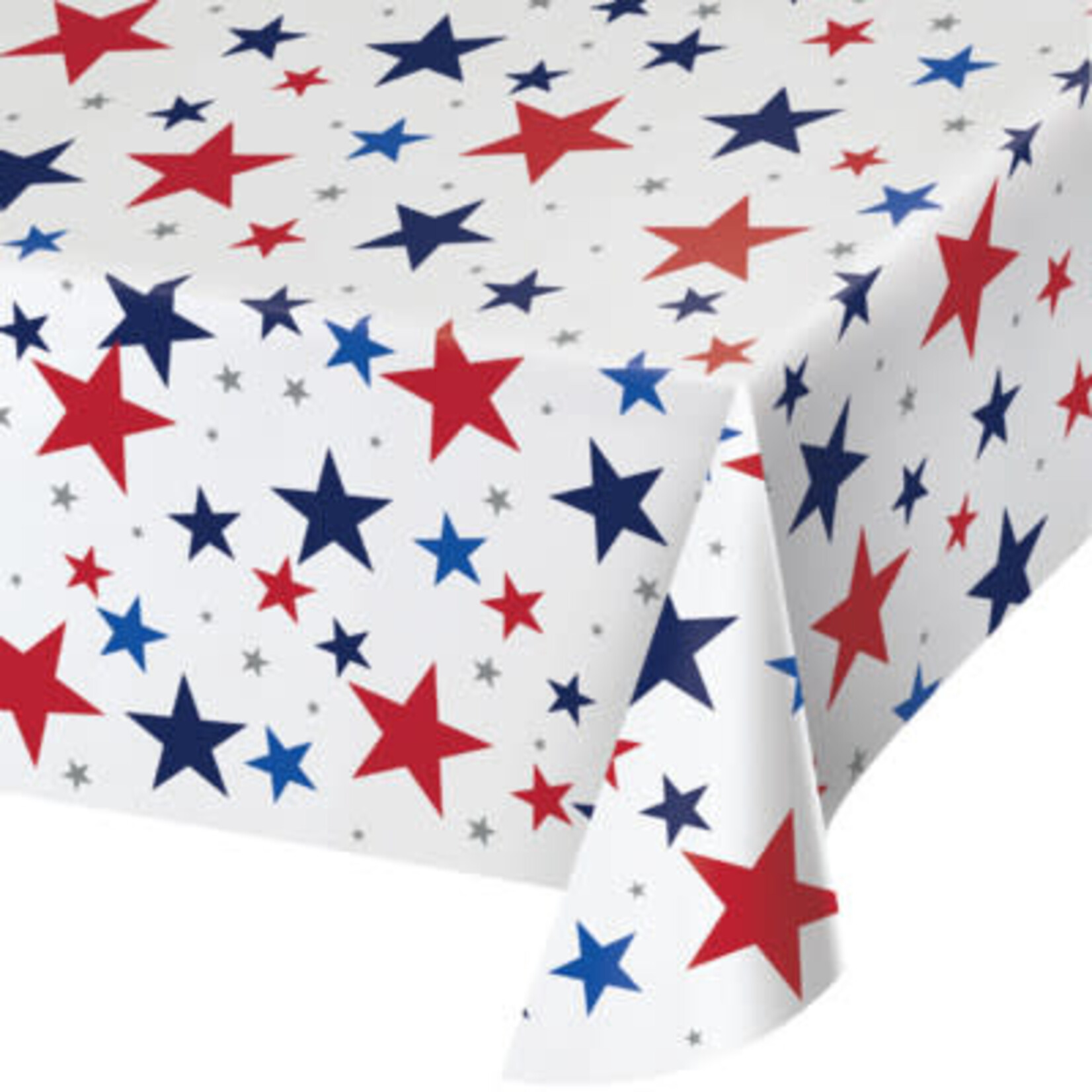 Creative Converting Patriotic Stars Paper Tablecover - 54" x 102"
