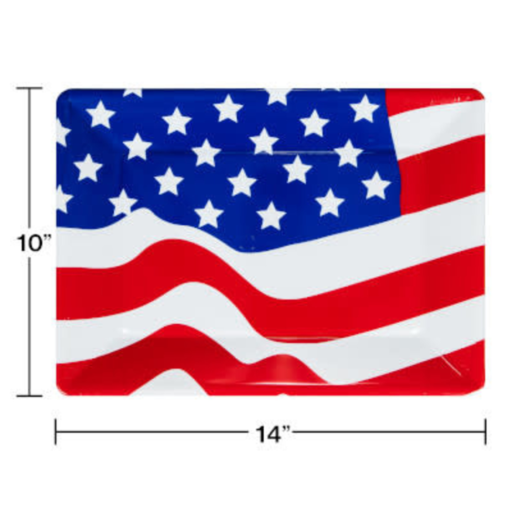 Creative Converting American Flag Tray - 1ct. (10" x 14")