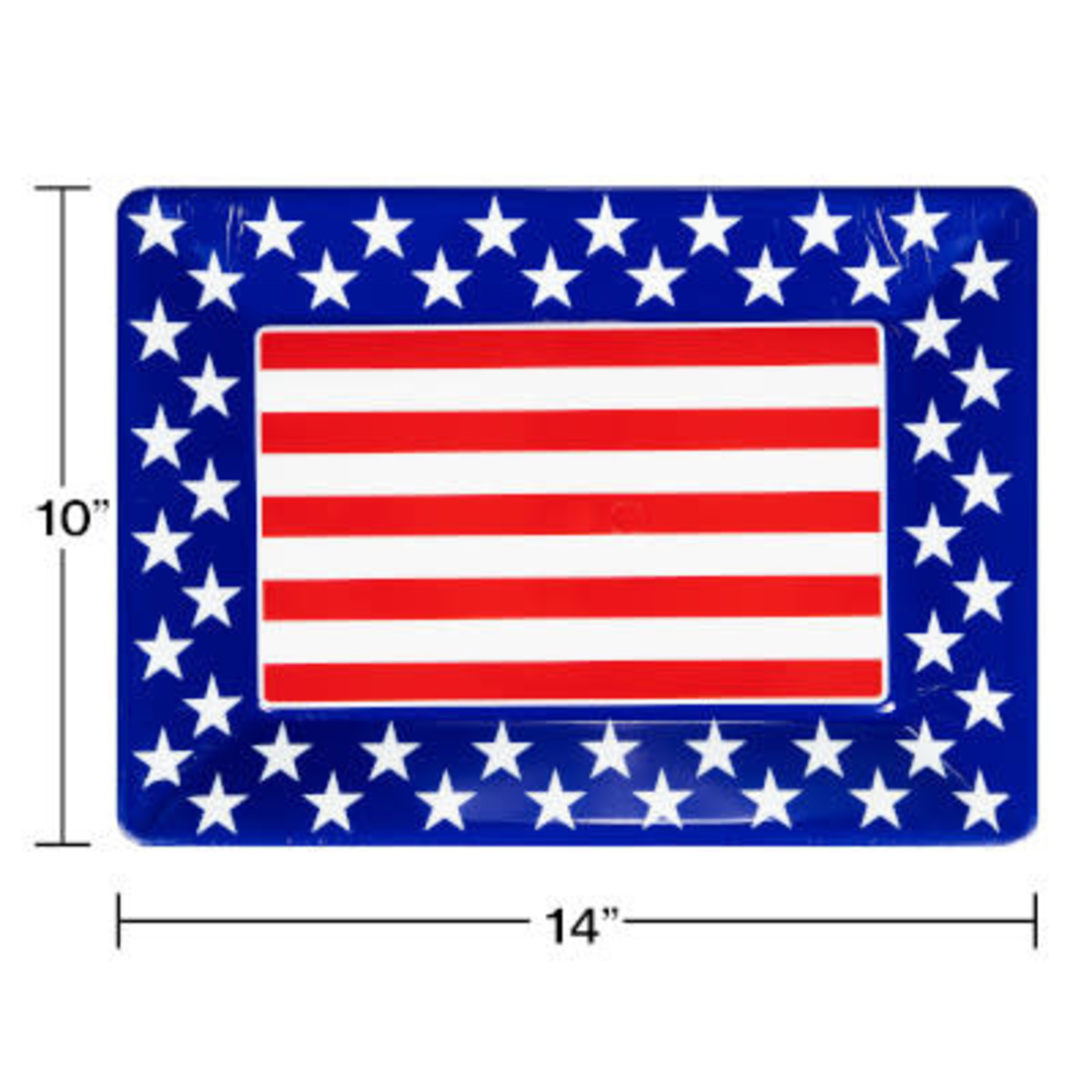 Creative Converting Patriotic Flag Tray - 12" x 16"