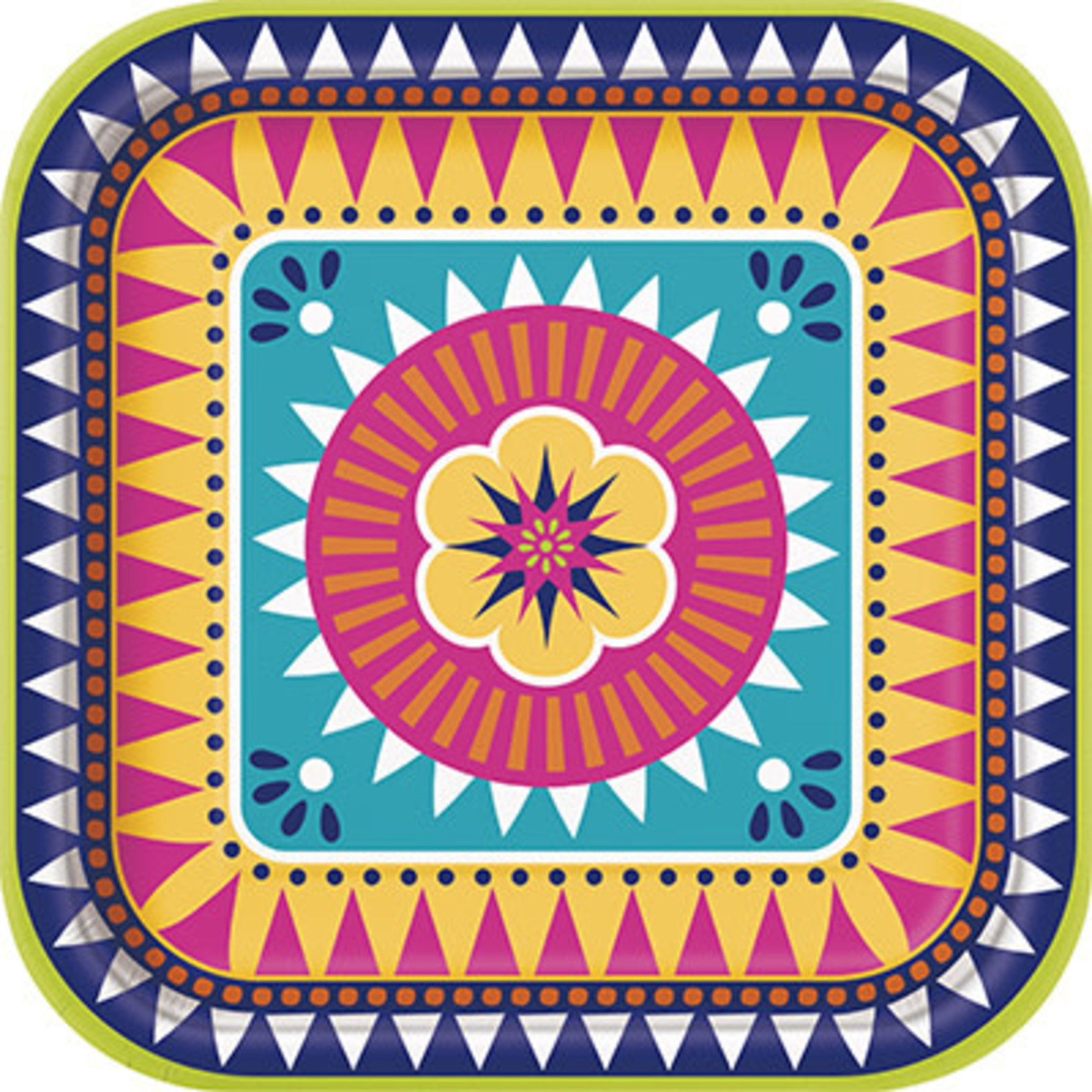 unique 9" Boho Fiesta Plates - 8ct.