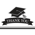 Amscan White Graduation Thank You Cards - 25ct.