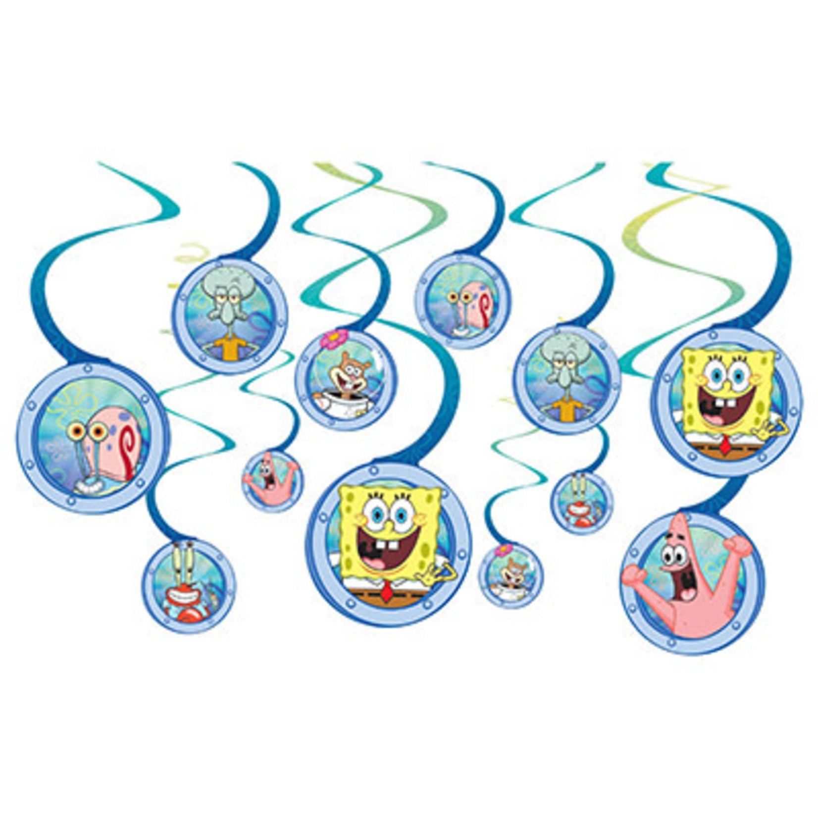 Amscan SpongeBob Swirl Decorations - 12ct.