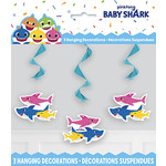 unique Baby Shark Hanging Swirls - 3ct.