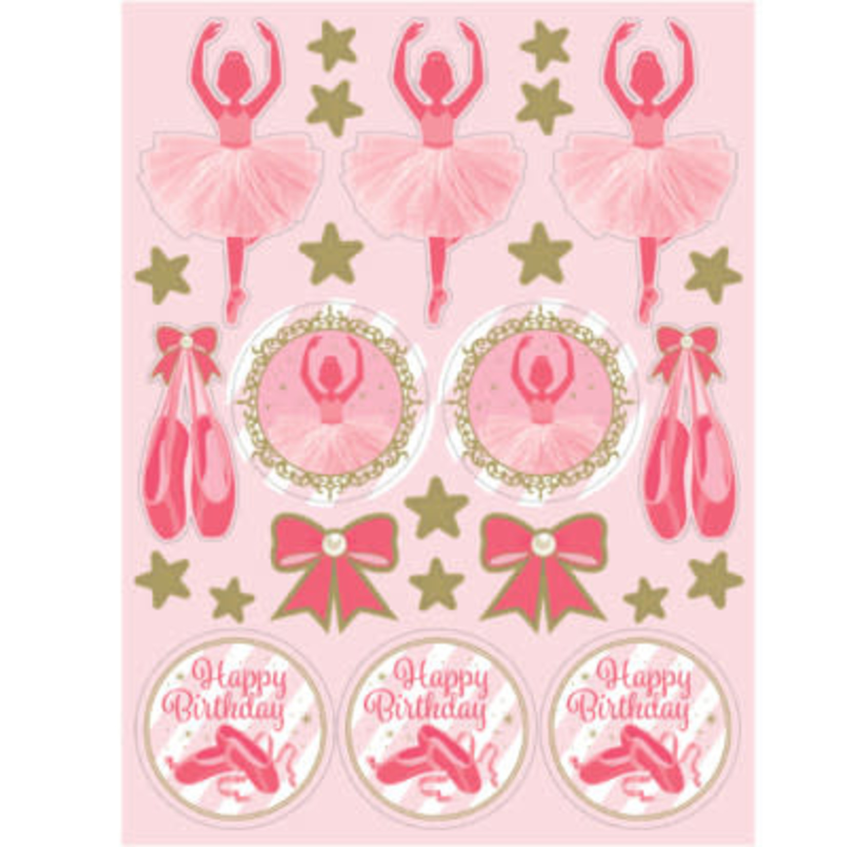 Creative Converting Twinkle Toes Stickers - 4ct