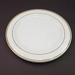 Paper  First Affiliates Premium White w/ Gold Rim 10.5" Plates - 8ct.