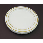 Elegant Dining 6" White w/ Gold Rim Premium Plates - 12ct.