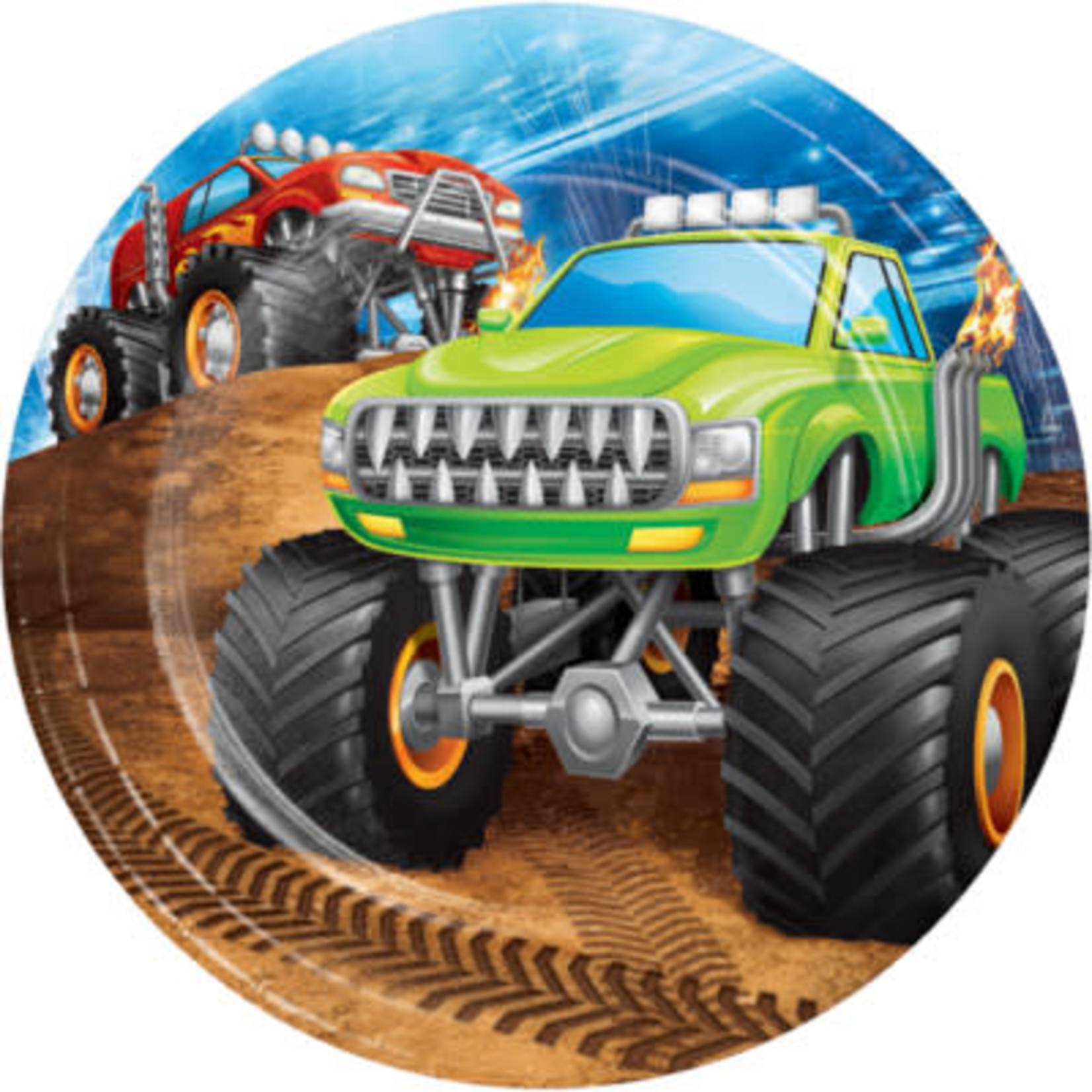Creative Converting 7" Monster Truck Rally Plates - 8ct.