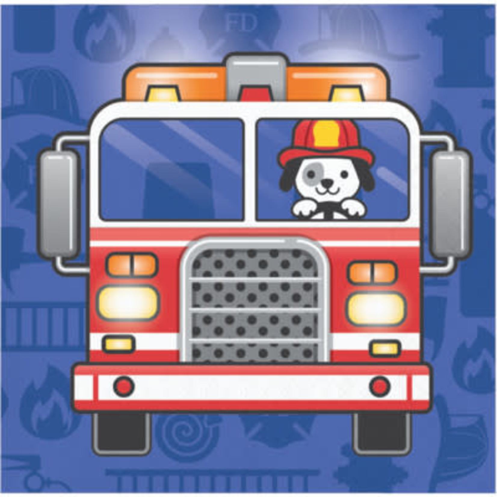 Creative Converting Flaming Fire Truck Bev. Napkins - 16ct.